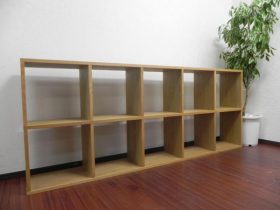 無印良品 オーク材 2段列 スタッキングシェルフ
